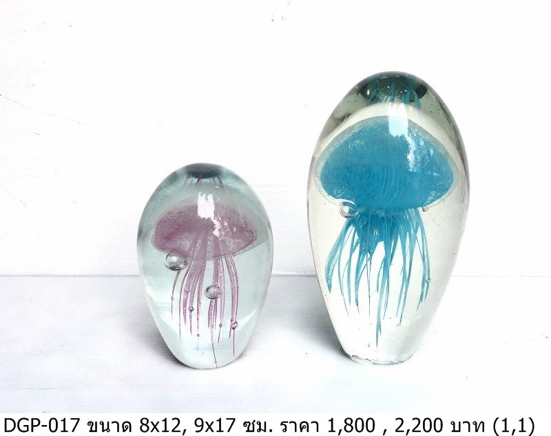 水母玻璃摆件