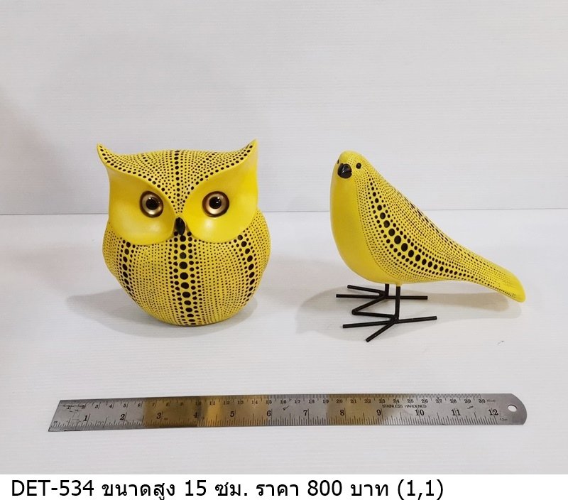 陶瓷黄鸟和猫头鹰